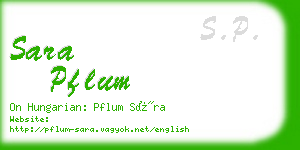 sara pflum business card